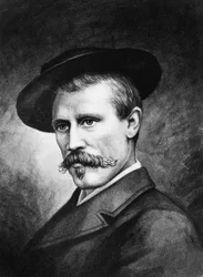 Fridtjof Nansenin (1861-1930), norjalaisen tutkimusmatkailijan muotokuva vuonna 1897