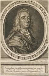 Jonathan Swiftin muotokuva (1667-1745) Kaiverrus 1726 Yksityinen kokoelma