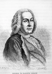 Ranskan siirtomaahallinnon Joseph François Dupleixin (1697-1763) muotokuva