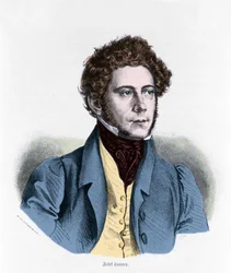 Joseph Lannerin muotokuva itävaltalainen säveltäjä, viulisti ja kapellimestari (1801-1843).