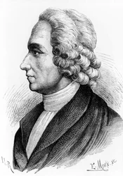 Muotokuva Joseph Priestleystä (1733 - 1804), brittiläisestä kemististä ja teologista. Kaiverrus 1800-luvulta.