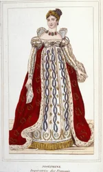 Joséphinen muotokuva Beauharnais Bonaparte (1763 - 1814), ranskalaisen kaiverrus vuodelta 1830 imperaattori