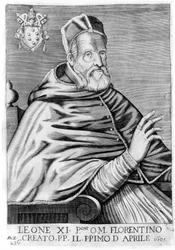 Muotokuva Leo XI:stä (Aleksanteri Medici) (1535 - 1605).