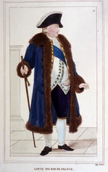Ludvig XVI:n muotokuva (1754 - 1793) Kaiverrus vuodelta 1830