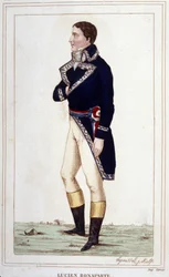 Lucien Bonaparten muotokuva (1775-1840) kaiverrus vuodelta 1830