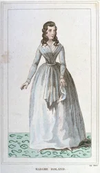 Madame Rolandin muotokuva ranskalaisesta poliitikosta (1754 - 1793).
