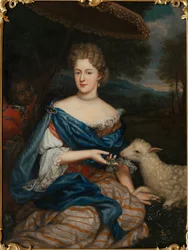 Maria Karolina Sobieska (1697-1740) muotokuva (Marie Charlotte Sobieska) - Anonymous - n. 1730 - Öljy kankaalle - 150x123 - Wilanow Palace Museum