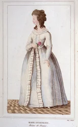 Muotokuva Marie Antoinettesta (1755-1793) kaiverrettu 1830