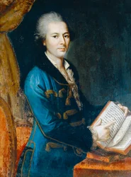 Pietro Verrin (1728-1797), italialaisen kirjailijan, filosofin ja taloustieteilijän muotokuva tuntemattoman 1700-luvun taiteilijan maalaus