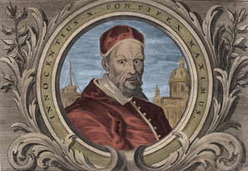 Paavi Innocentius X:n (Innocenzo, Innocentius tai Giovanni Battista Pamphili) muotokuva (1644-1655). kaiverrus