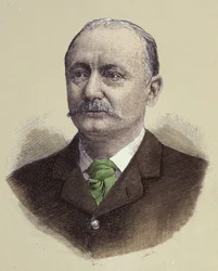Muotokuva brittisotilasta Lord Robert Stephenson Smith Baden Powell (1857-1941), Scoutingin perustaja.