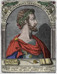Ranskalaisen runoilijan Pierre de Ronsardin (1524-1585) muotokuva.