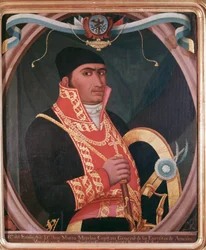 Meksikolaisen patriootin Maria Morelosin (1765-1815) muotokuva Anonyymi maalaus - 1800-luvun Mexico City, Kansallinen historiallinen museo, Chateau de Chapultepec