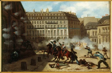 Vesitornin suuaukko, Place du Palais-Royal, 24. helmikuuta.