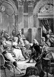 "" Paul ja Virginie" lukeminen Madame Neckerin salongissa - Guizotin "" Histoire de France" -kirjassa