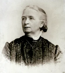 Risorgimento: "" Muotokuva englantilaisesta kirjailijasta Jessie White Mariosta (1832-1906), sairaanhoitaja Giuseppe Garibaldin vaimon ja italialaisen patriootin Alberto Marion vaimon kampanjoiden aikana"" Valokuva 1800-luvun lopusta. Yksityinen kokoelma