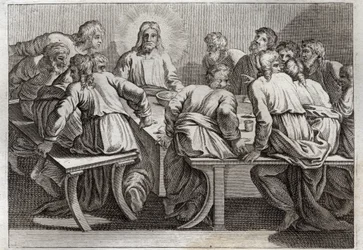 Royaumont Bible, Uusi testamentti: The Cene. Kuva vuodelta 1811.