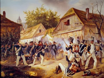 Venäjän kampanja: "" Vandammen joukkojen antautuminen Culmin taisteluun (Kulm) 30.8.1813"" 1813 Pariisi, Armeen museo