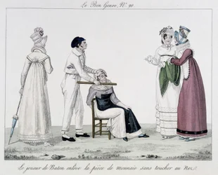 Saltimbanque: baton player - "" Hyvä genre"", deb. 1800-luvulla