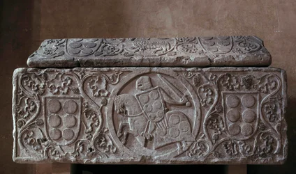 Palatsisuvun ritarin sarkofagi (luultavasti Hugh palatsista) 1292. Toulouse, Jacobins Church