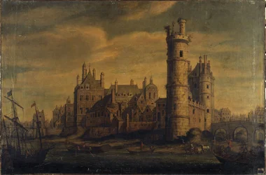 Neslen torni ja portti, Hôtel de Nevers, noin 1650 (öljy kankaalle)