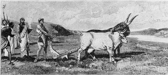 Rooman perusta. 1800-luvun kaiverrus.