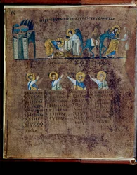 Violetti Codex Rossanensis, 6. vuosisata (käsikirjoitus).
