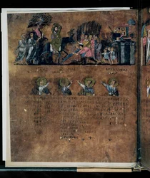 Violetti Codex Rossanensis, 6. vuosisata (käsikirjoitus).