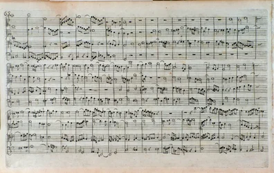 Johann Sebastian Bachin viimeisen ja keskeneräisen fuugan The Art of the Fuuga -kappaleen nimisivu