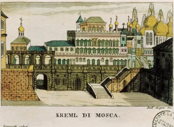 Näkymä Kremlistä, Moskova, venäläinen Georg Reinbeckin matkoilta Pietarista Saksaan, print