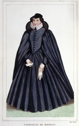 Catherine de Medicin (Caterina de Medici) (1519-1589) muotokuva.