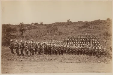 91. Highlanders palaamassa Zulumaalta 1879 (m/v kuva)