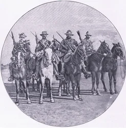 Buurit kivääreillä ja sateenvarjoilla, Harmsworth Bros Limitedin julkaisemasta After Pretoria: The Guerilla War -sarjasta
