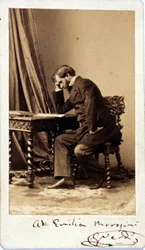 Giuseppe Verdi noin 1835. Milanon säveltäjän museo della scalan omistama valokuva