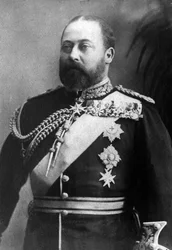 Muotokuva Albert Edwardista, Walesin prinssistä, silloisesta Ison-Britannian ja Irlannin kuninkaan nimistä Edward VII (1841-1910).