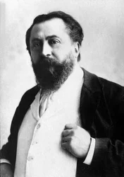 Catulle Mendesin (1841-1909), ranskalaisen runoilijan muotokuva.