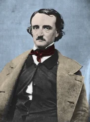 Muotokuva Edgar Allan Poesta (1809-1849), yhdysvaltalaisesta kirjailijasta.