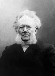 Muotokuva Henrik (Henri) Johan Ibsenistä (1828-1906), norjalainen näytelmäkirjailija.
