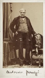 Muotokuva senaattori Antonio Panizzi (1797-1879), British Museumin kirjaston johtaja.