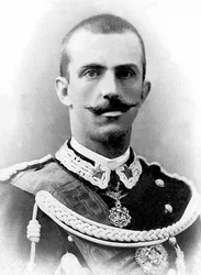 Muotokuva Victor Emmanuel III:sta Italiasta (Victor-Emmanuel) (Vittorio Emanuele) (1869-1947), Italian kuningas vuodesta 1900 hänen luopumiseensa vuonna 1946.