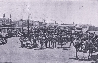 Vahvistuksia poistumassa Capetownissa Harmsworth Bros Limitedin julkaisemasta After Pretoria: The Guerilla War -julkaisusta