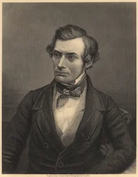Thomas Graham (1805-1869) skotlantilainen kemisti, joka loi fysikaalisen kemian perustan, noin 1860 (kaiverrus).