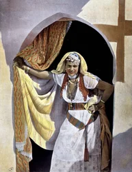 Nuori tunisialainen nainen. Valokuvaus 1893.