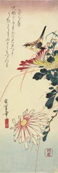 (Crysanthemums and a Shrike), 1830-1858