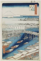 Kirkas sää lumen jälkeen, Nihonbashin silta, toukokuu 1856