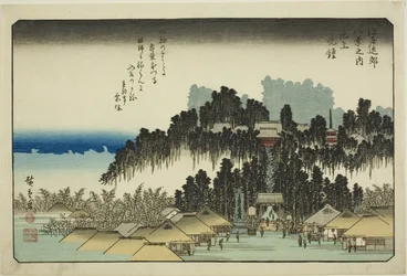 Eve people at Ikegami (Ikegamin liitutaulu), sarjasta "English ght view ws Member te Environs of Edo (yksi Edo Bankin kahdeksasta näkymästä)"