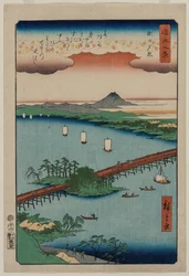 Iltahohto Setassa sarjasta Eight Views of Ōmi