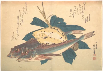 Kanagashira- ja karei-kaloja sarjasta Uozukushi (Kaikenlaisia kaloja)