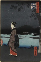 Yönäkymä Sanyan kanavalle, Matsuchi Hill, elokuu 1857