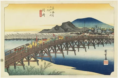 Okazaki--Yahagin silta, noin 1833.